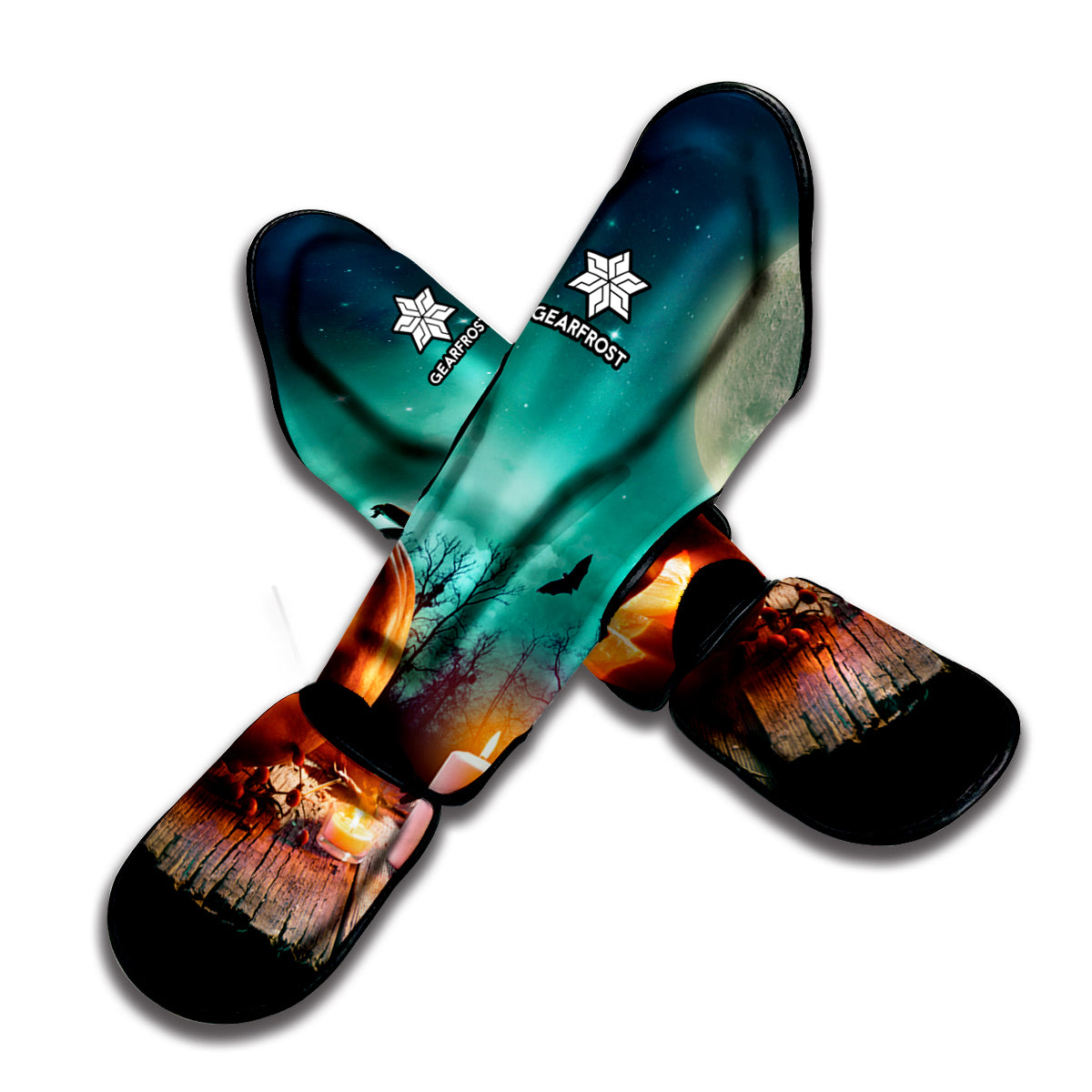 Scary Halloween Pumpkin Print Muay Thai Shin Guard