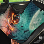 Scary Halloween Pumpkin Print Pet Car Back Seat Cover