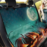Scary Halloween Pumpkin Print Pet Car Back Seat Cover