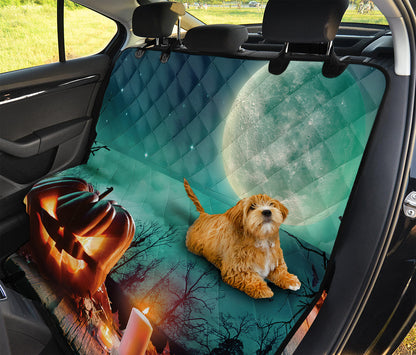 Scary Halloween Pumpkin Print Pet Car Back Seat Cover