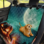 Scary Halloween Pumpkin Print Pet Car Back Seat Cover