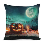 Scary Halloween Pumpkin Print Pillow Cover