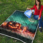 Scary Halloween Pumpkin Print Quilt