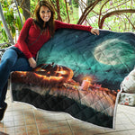 Scary Halloween Pumpkin Print Quilt