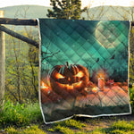Scary Halloween Pumpkin Print Quilt