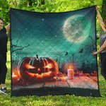 Scary Halloween Pumpkin Print Quilt
