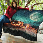 Scary Halloween Pumpkin Print Quilt