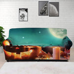 Scary Halloween Pumpkin Print Sofa Cover