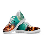 Scary Halloween Pumpkin Print White Sneakers