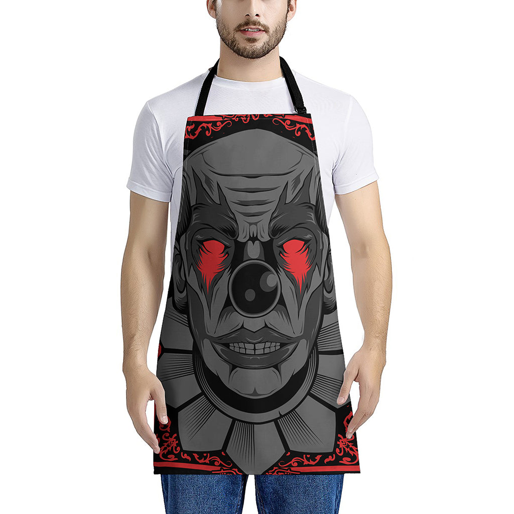 Scary Joker Card Print Apron