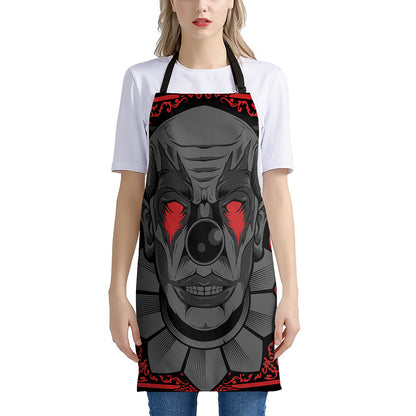 Scary Joker Card Print Apron