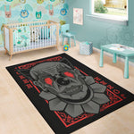 Scary Joker Card Print Area Rug