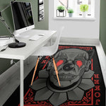 Scary Joker Card Print Area Rug
