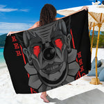 Scary Joker Card Print Beach Sarong Wrap