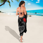 Scary Joker Card Print Beach Sarong Wrap