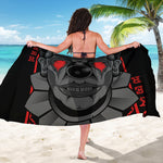 Scary Joker Card Print Beach Sarong Wrap