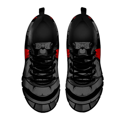 Scary Joker Card Print Black Sneakers