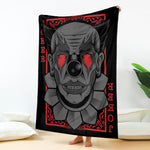 Scary Joker Card Print Blanket