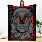 Scary Joker Card Print Blanket