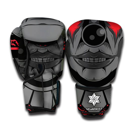 Scary Joker Card Print Boxing Gloves