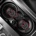 Scary Joker Card Print Car Coasters