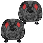 Scary Joker Card Print Car Headrest Covers