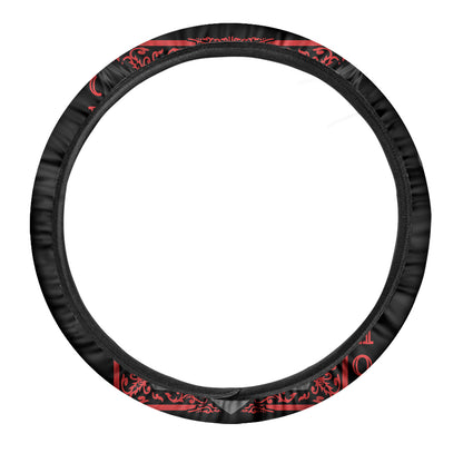 Scary Joker Card Print Car Steering Wheel Cover