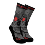 Scary Joker Card Print Crew Socks