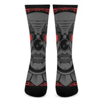 Scary Joker Card Print Crew Socks