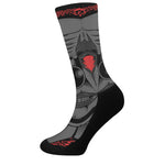 Scary Joker Card Print Crew Socks