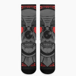 Scary Joker Card Print Crew Socks