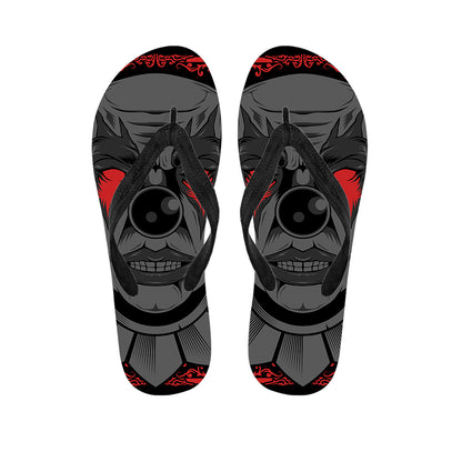 Scary Joker Card Print Flip Flops