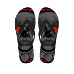 Scary Joker Card Print Flip Flops