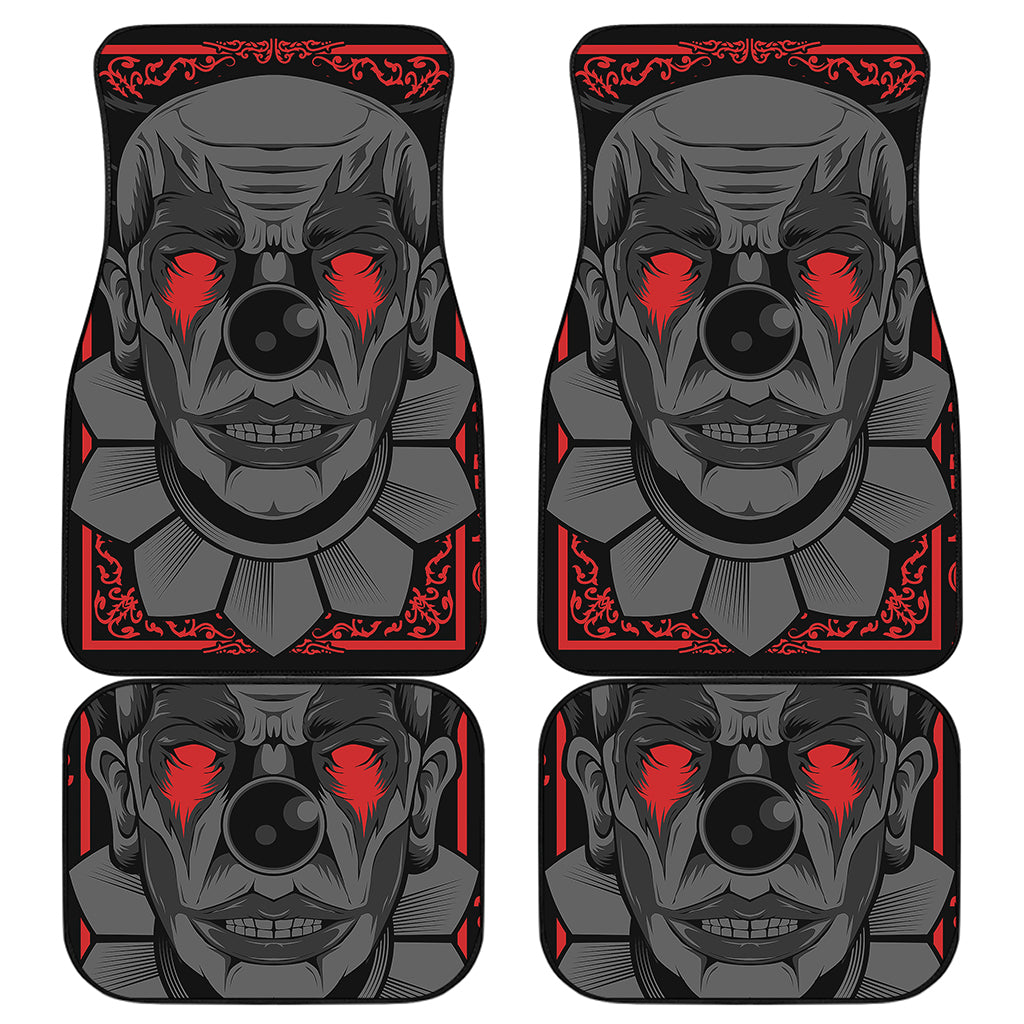 Scary Joker Card Print Front and Back Car Floor Mats