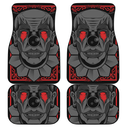 Scary Joker Card Print Front and Back Car Floor Mats