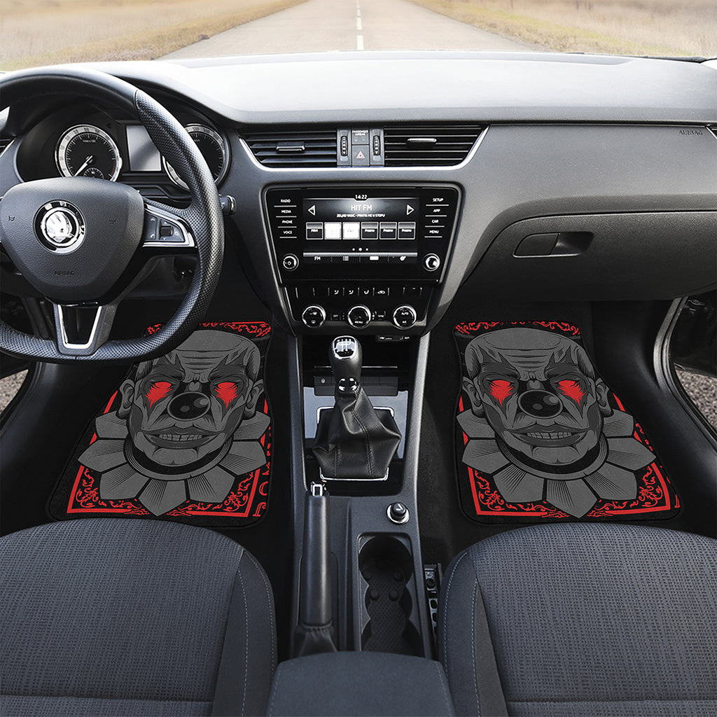 Scary Joker Card Print Front and Back Car Floor Mats