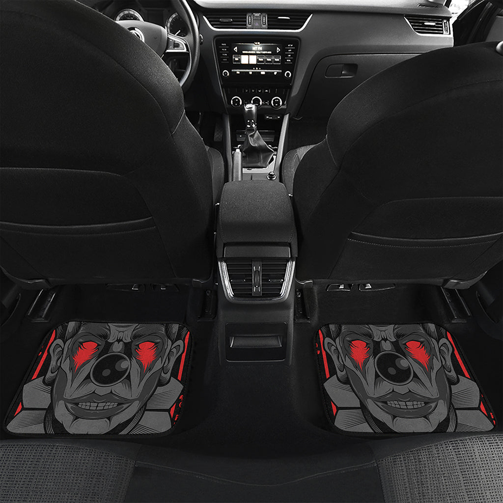 Scary Joker Card Print Front and Back Car Floor Mats