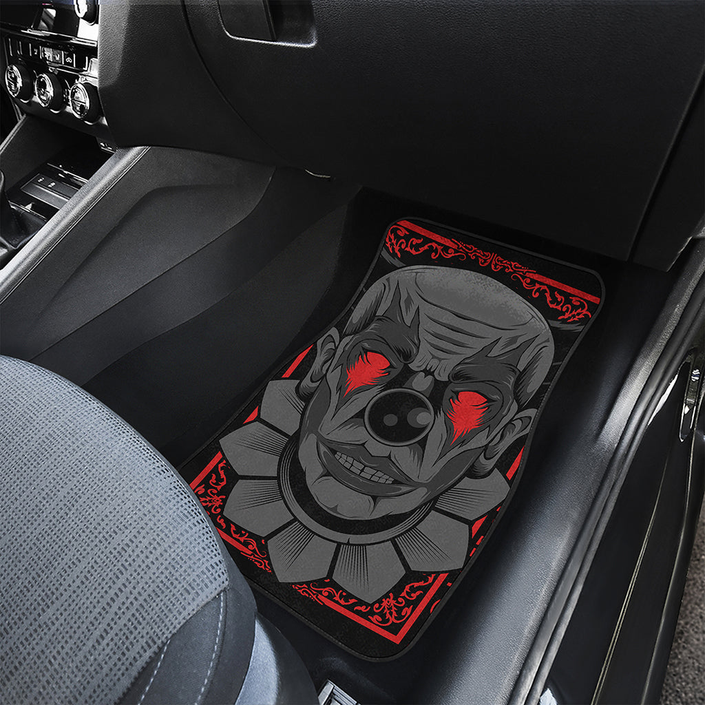 Scary Joker Card Print Front and Back Car Floor Mats