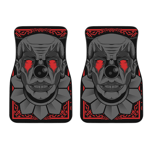 Scary Joker Card Print Front Car Floor Mats