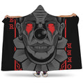 Scary Joker Card Print Hooded Blanket