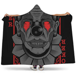 Scary Joker Card Print Hooded Blanket