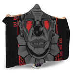 Scary Joker Card Print Hooded Blanket