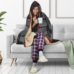 Scary Joker Card Print Hooded Blanket