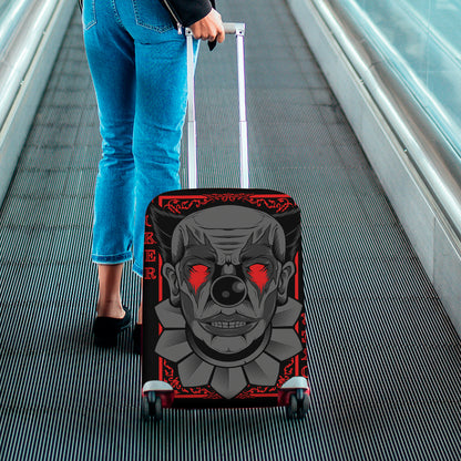 Scary Joker Card Print Luggage Cover