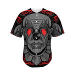 Scary Joker Card Print Men's Baseball Jersey