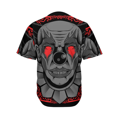 Scary Joker Card Print Men's Baseball Jersey