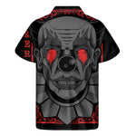Scary Joker Card Print Men's Short Sleeve Shirt