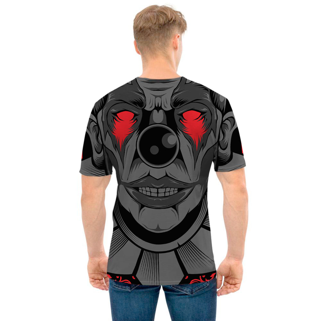 Scary Joker Card Print Men's T-Shirt