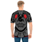 Scary Joker Card Print Men's T-Shirt