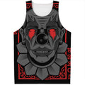 Scary Joker Card Print Men's Tank Top